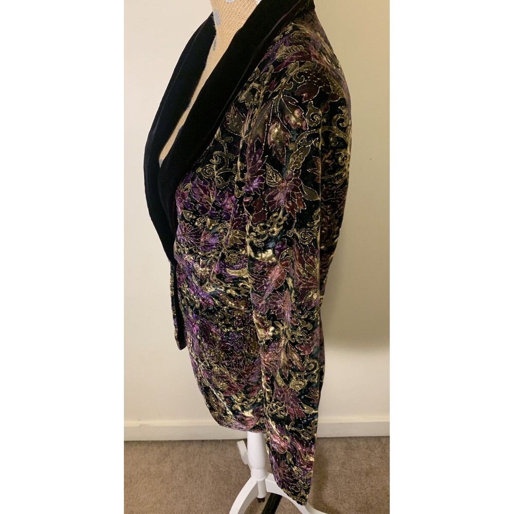 VtG Nah Nah Blazer Whimsigoth Jacket Velvet Size 12 Vamp Witch Dark Romance - Picture 7 of 15